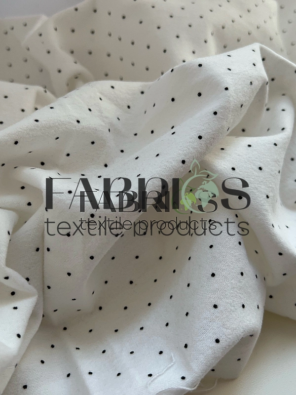 LISA-22 703 Тепла бавовна принт геометричний крапочки дрібні чорні на білому 100% бавовна 150 см 150