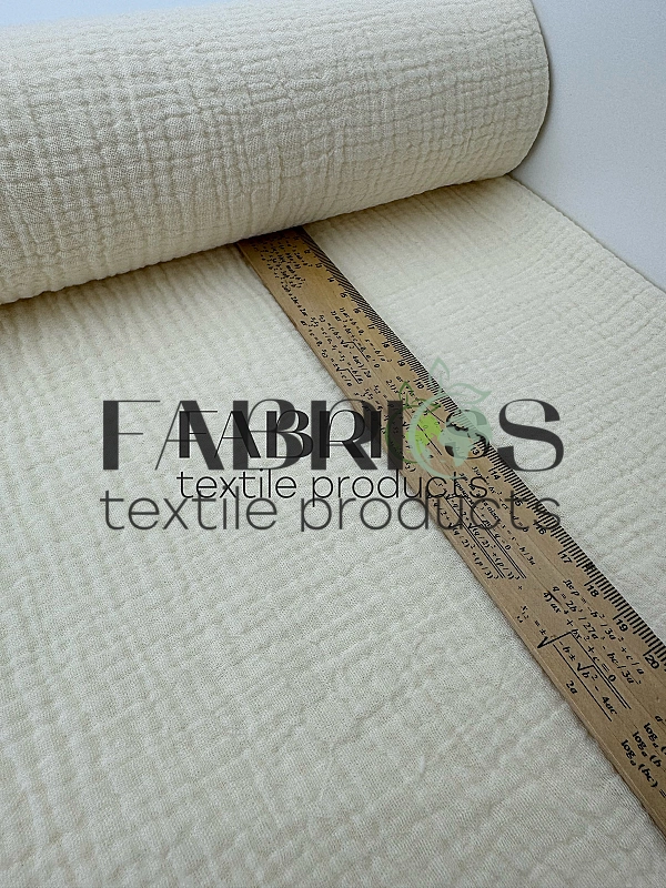 MC/03 Муслін жатка 2-х шаровий однотон айворі 100% бавовна 135-140 см 125-135 грам/м.кв.