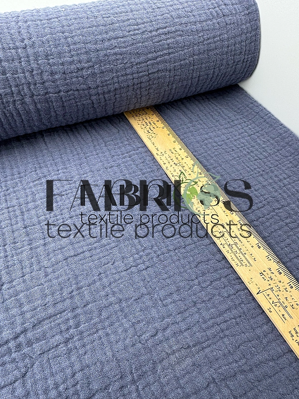 MC/34 Муслін жатка 2-х шаровий однотон графіт 100% бавовна 135-140 см 125-135 грам/м.кв.