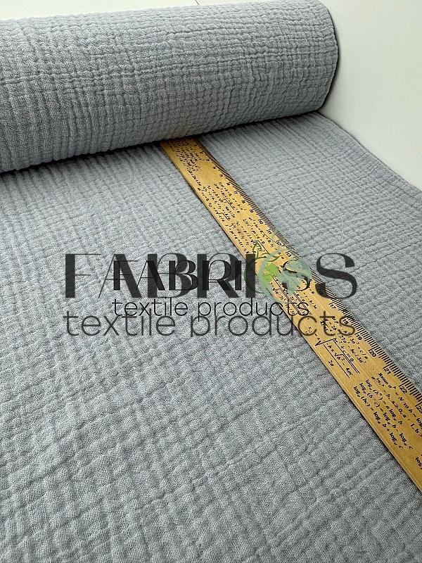 MC/50 Муслін жатка 2-х шаровий однотон сірий 100% бавовна 135-140 см 125-135 грам/м.кв.