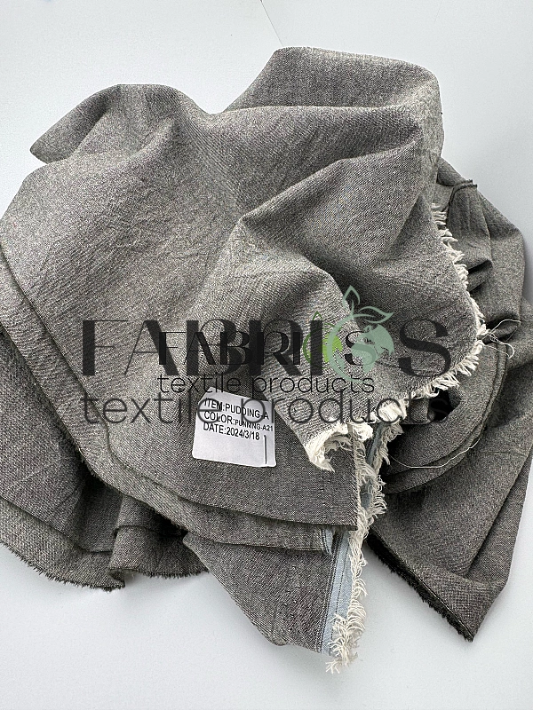 PUDDING-A21 варена бавовна однотон сірий з коричневим відтінком 100% бавовна 250 см 115-125 грам/м.к